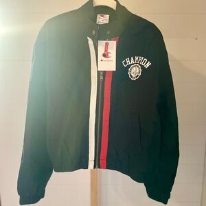 Champion Life Womens University of Champion Track Jacket Black Red White Medium